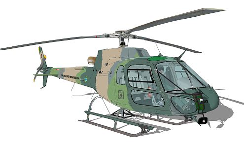 Modern Helicopter 3d model