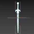 Ornamental Decorative Sword Figurine with Intricate Handle for Home Decor