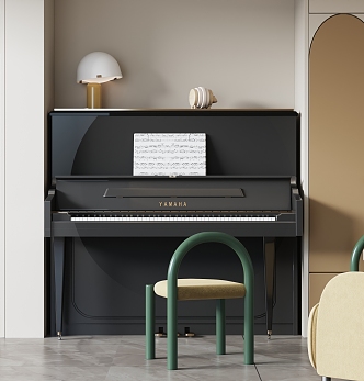 Modern Piano 3d model