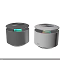 Dual Bluetooth Speakers With Colorful LED Lights Dark Gray And White Design