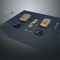 Detailed Military Tank Models Display With Weapon Parts And Control Panels