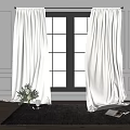 Elegant White Sheer Curtains In Modern Living Room With Window And Natural Light