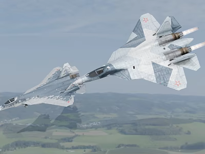 Fighter S U 57 Fighter Fighter Jet Chinese Fighter Fighter Stealth Fighter International Fighter Game Fighter Asset 3d model