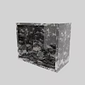 Contemporary Spherical Component With Shiny Surface On Marble Texture Paneled Wall
