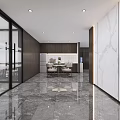Modern public office area Open office area 3d model