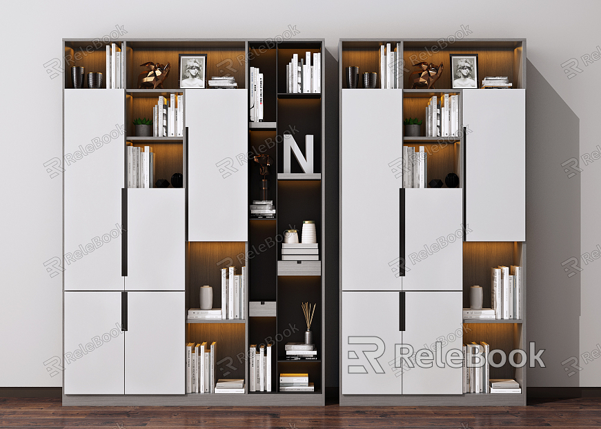 Modern bookcase bookcase combination model