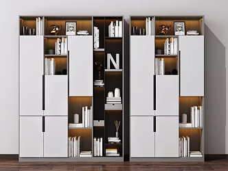 Modern bookcase combination 3d model