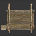Ornate Wooden Staircase With Carved Railings Decorative Columns And Classic Steps