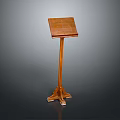 Classic Wooden Lectern With Square Top And Sturdy Four Legged Base