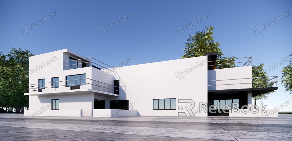 Modern Single-family Villa Simple Villa Residence model