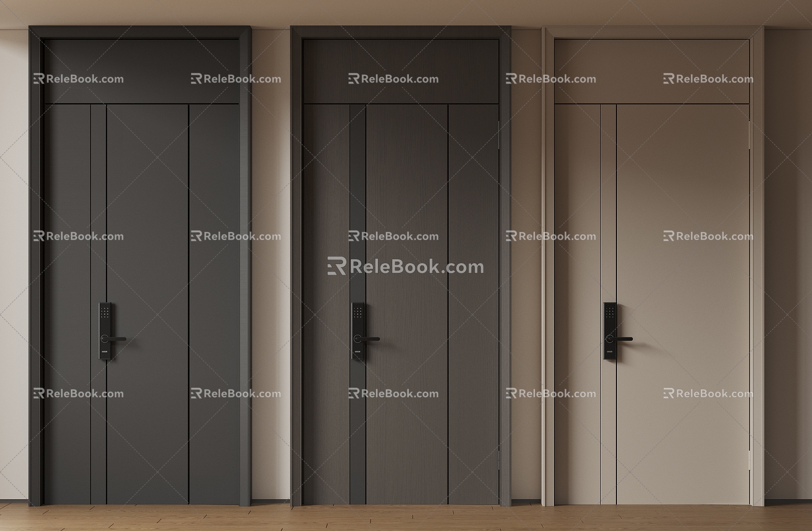 Modern Minimalist Entry Door Anti-theft Door Top Single Door Sub-mother Door Door Password Door 3d model