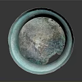 Ancient Style Bronze Furniture Decorative Basin with Green Patina Intricate Carvings and Loop Handles