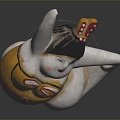 Modern Porcelain Fat Woman Porcelain 3d model