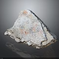 Natural Raw Stone With Rough Surface White Red Spots And Natural Shape 3d model