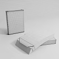 Blue First Aid Kit With Emergency Medical Supplies Open And Stacked Packaging