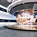 Modern Science and Technology Enterprise Exhibition Hall Science and Technology Planet 3d model