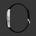 Modern Wristwatch With Black Strap And Silver Dial For Daily Use