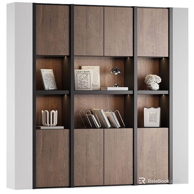 Modern Bookshelf Bookcase Storage Cabinet texture