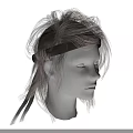 Fashionable Jeweled Hair Accessories On White Mannequin With Light Brown Textured Wig And Black Background