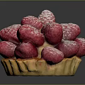 Golden Crust Tart Topped With Fresh Raspberries And Powdered Sugar