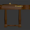 Wooden Roulette Gaming Table With Green Felt Surface And Number Markers