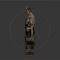 Male Fantasy Character With Pointed Ears Small Horns And Robe Armor Design