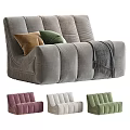modern double sofa fabric double sofa 3d model