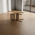 Light Wood Herringbone Flooring In Bright Room With Modern Chair