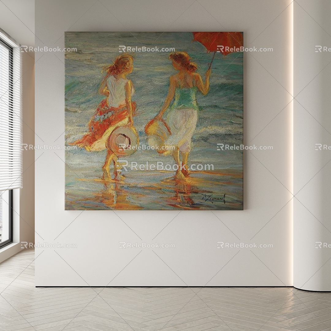 modern decorative painting 3d model