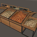 Peanut and melon seeds display shelf nut display rack display cabinet 3d model