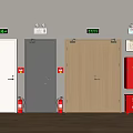 Fire Safety Equipment Including Fire Doors Extinguishers Hydrant Cabinet And Exit Signs
