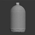 Transparent Plastic Water Bottle With Wavy Texture Simple Design Household Essential For Daily Use