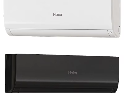 Haier Air Conditioner Fan With White And Black Modern Design For Home Cooling Use 3d model