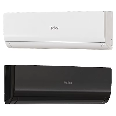 Haier Air Conditioner Fan With White And Black Modern Design For Home Cooling Use 3d model