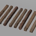 Modern Wood Pillar Old Wood Old Wood Headrest Wood Slats 3d model