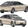 Beige Modern Sedan With Sleek Body Design And Alloy Wheels In Different Angles