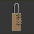Lock combination lock metal lock antique lock old lock tools hardware tools processing tools 3d model