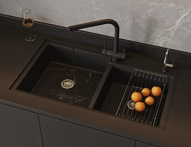 Kitchen Sink Vegetable Basin Sink under counter basin 3d model