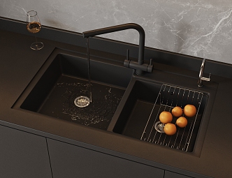 Kitchen Sink Vegetable Basin Sink under counter basin 3d model