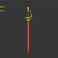 Antique Sword With Ornate Hilt Design And Long Metal Blade Isolated On Gray Background