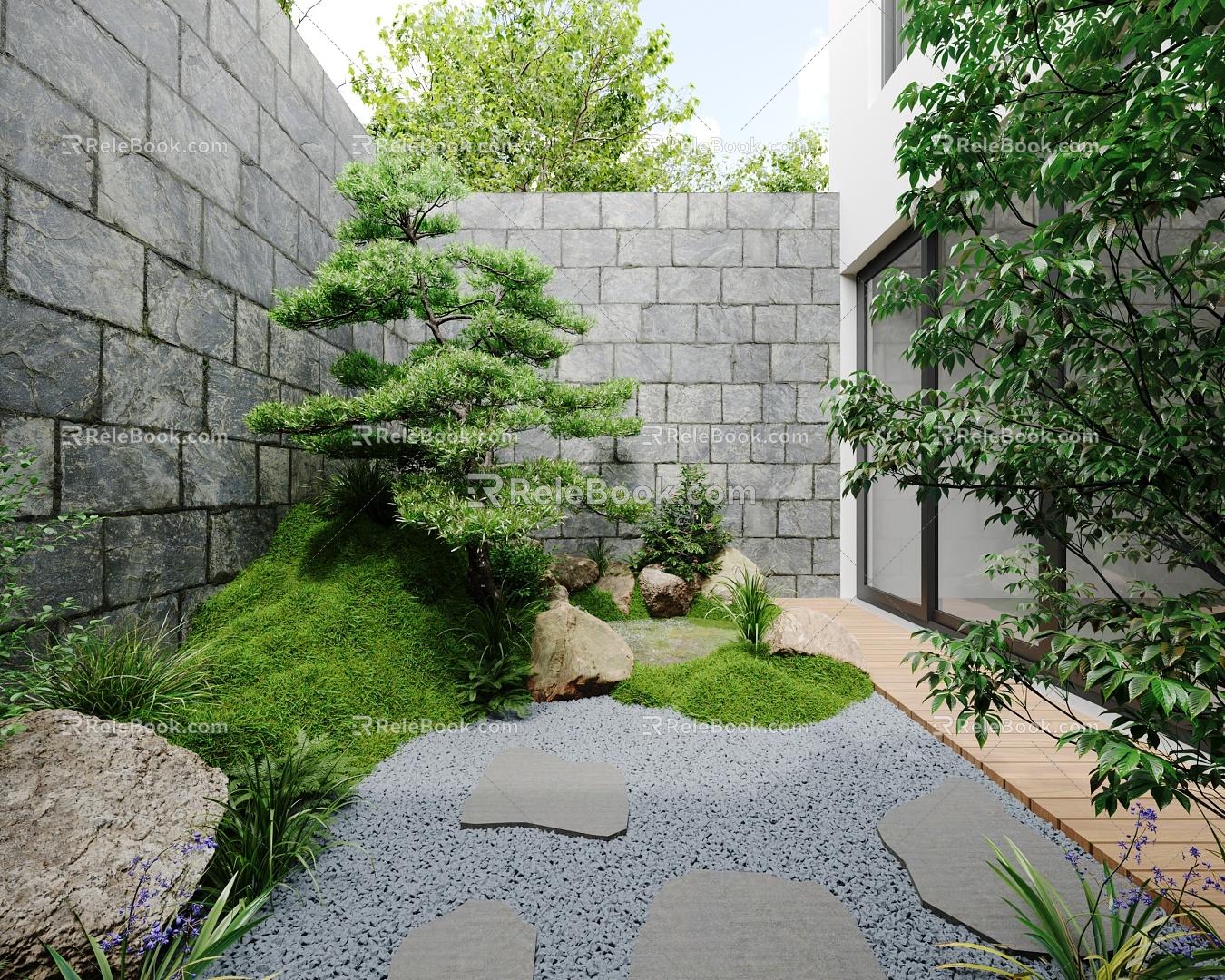 Garden Courtyard View 3d model