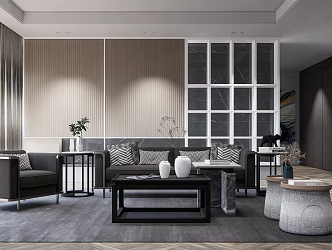 modern living room 3d model