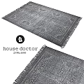 House Doctor 250x160 cm Decorative Rug With Fringe Edges And Intricate Pattern