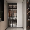 Elegant Modern Bedroom Interior Design With Upholstered Headboard Area Rug And Linear Pendant Light