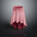 High Waist Red Polka Dot Asymmetrical Hem Fashion Skirt For Women