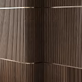 Modern Wooden Slat Wall Decor With Vertical Stripes And Natural Tone
