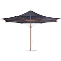 Outdoor Canopy With Dark And Light Colors Wooden Frame Garden Patio Sturdy Design
