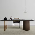 Modern Tea Table and Chair Tea Table and Chair Combination 3d model