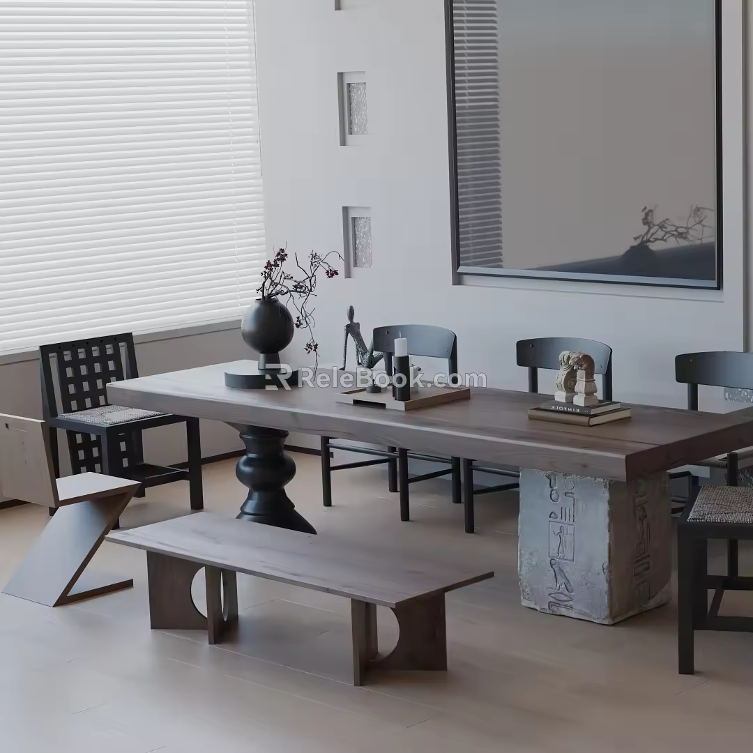 Modern table combination 3d model