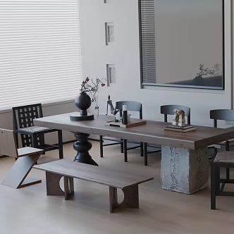 Modern table combination 3d model